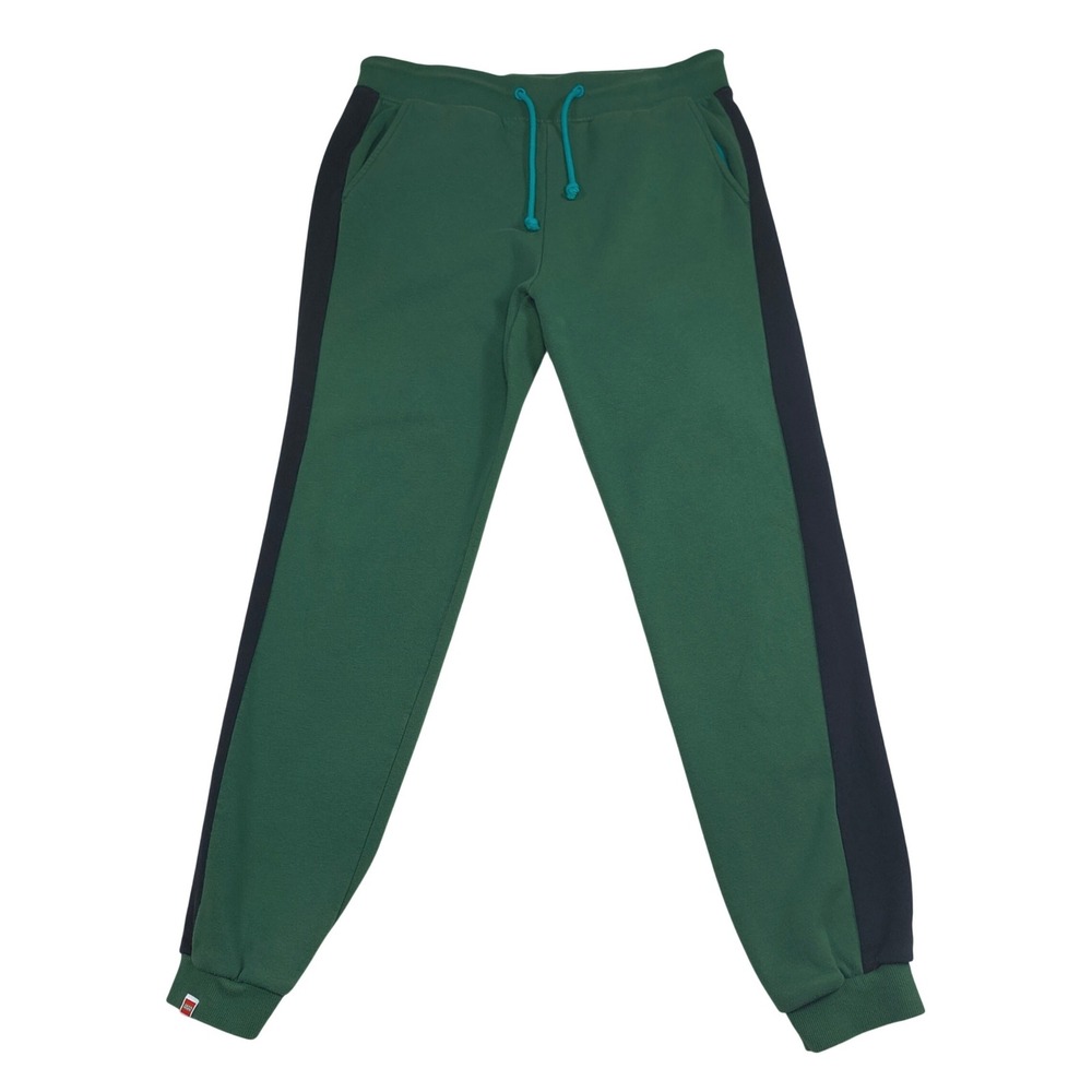 Lego Target Mens Green Jogger Sweatpants Size M Colorblock Drawstring Fleece